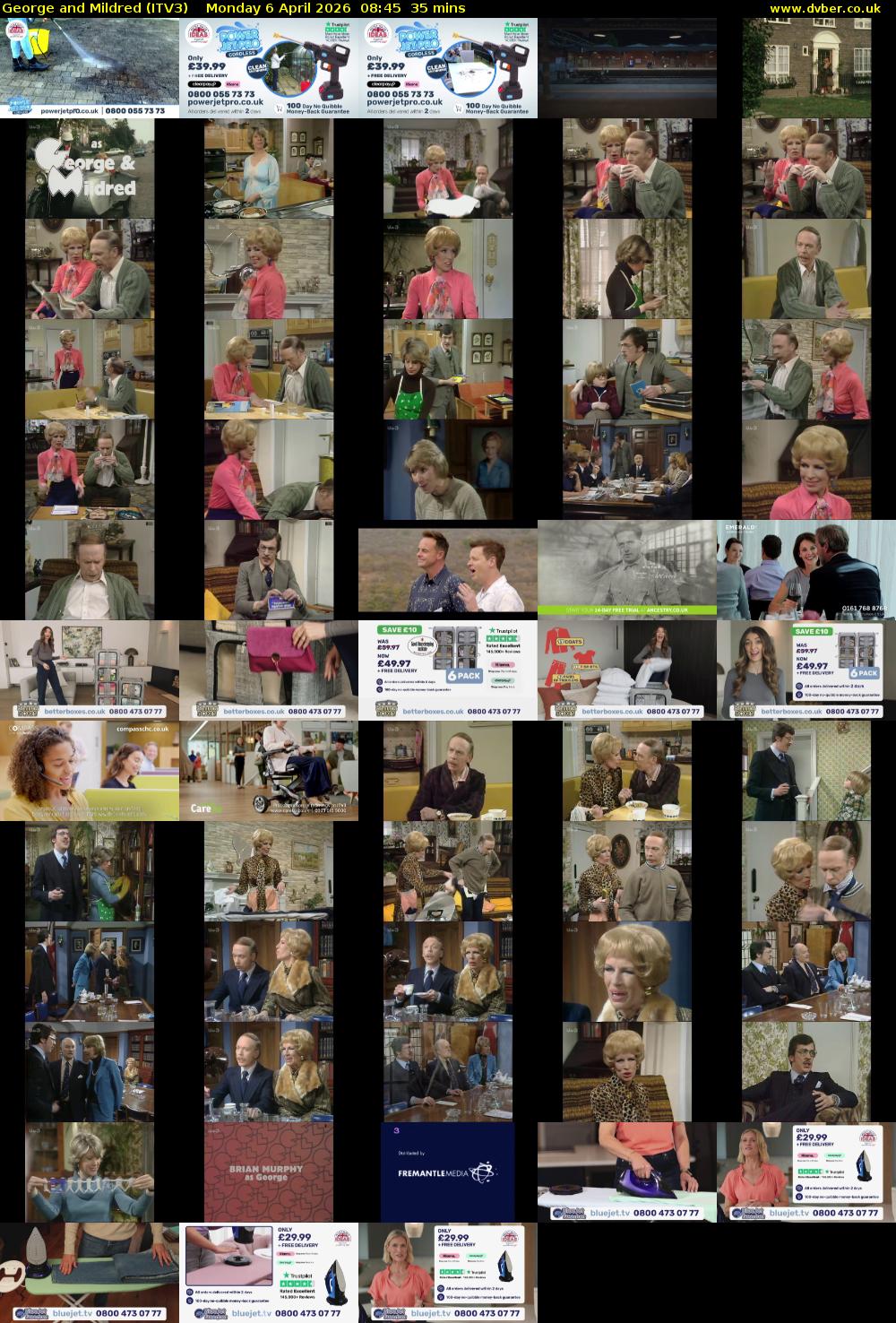 George and Mildred (ITV3) Monday 6 April 2026 08:45 - 09:20