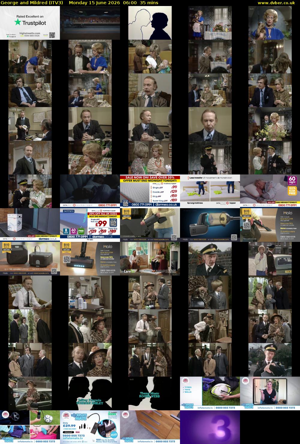 George and Mildred (ITV3) Monday 15 June 2026 06:00 - 06:35