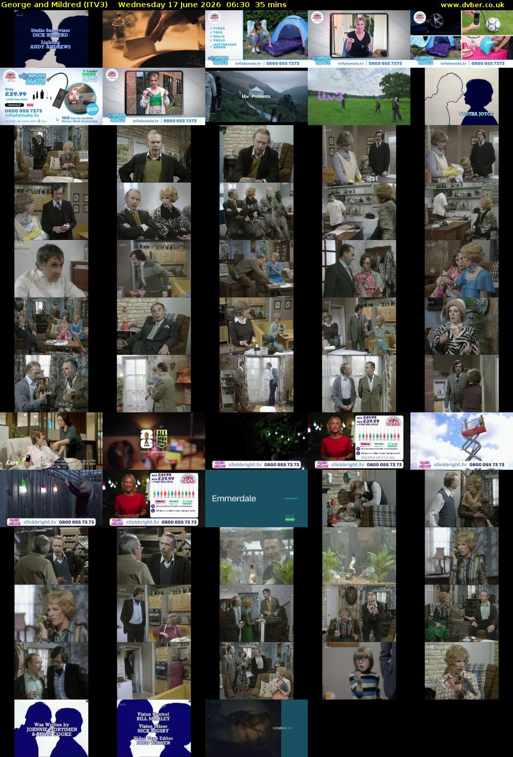 George and Mildred (ITV3) Wednesday 17 June 2026 06:30 - 07:05