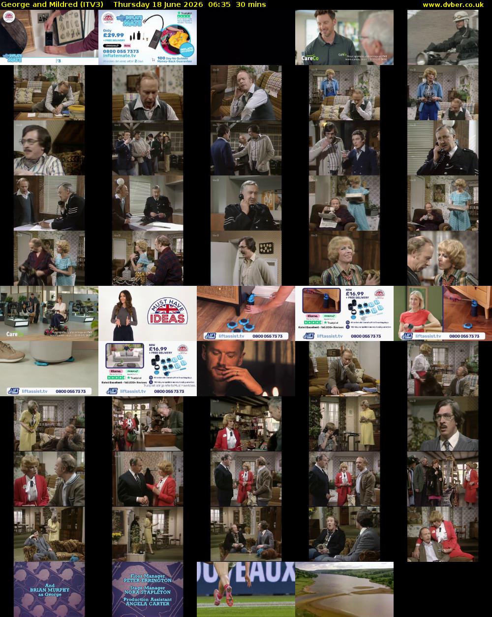 George and Mildred (ITV3) Thursday 18 June 2026 06:35 - 07:05