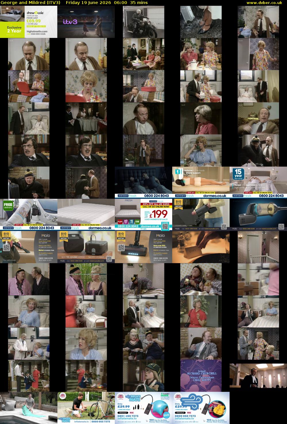 George and Mildred (ITV3) Friday 19 June 2026 06:00 - 06:35