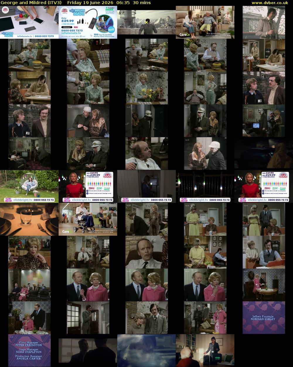 George and Mildred (ITV3) Friday 19 June 2026 06:35 - 07:05