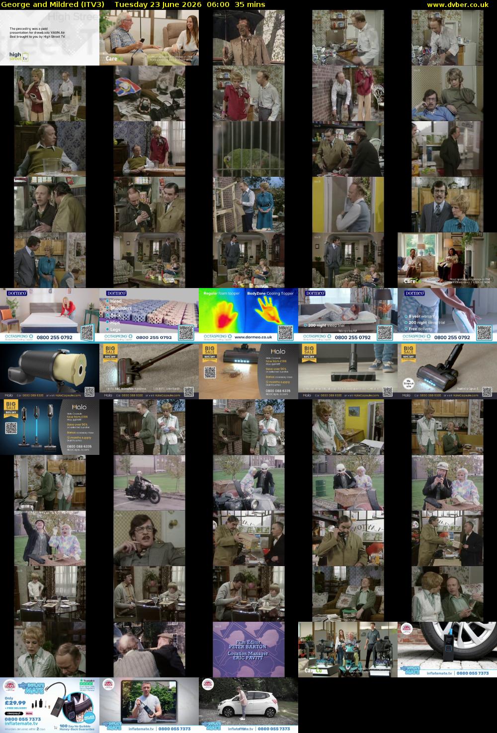 George and Mildred (ITV3) Tuesday 23 June 2026 06:00 - 06:35
