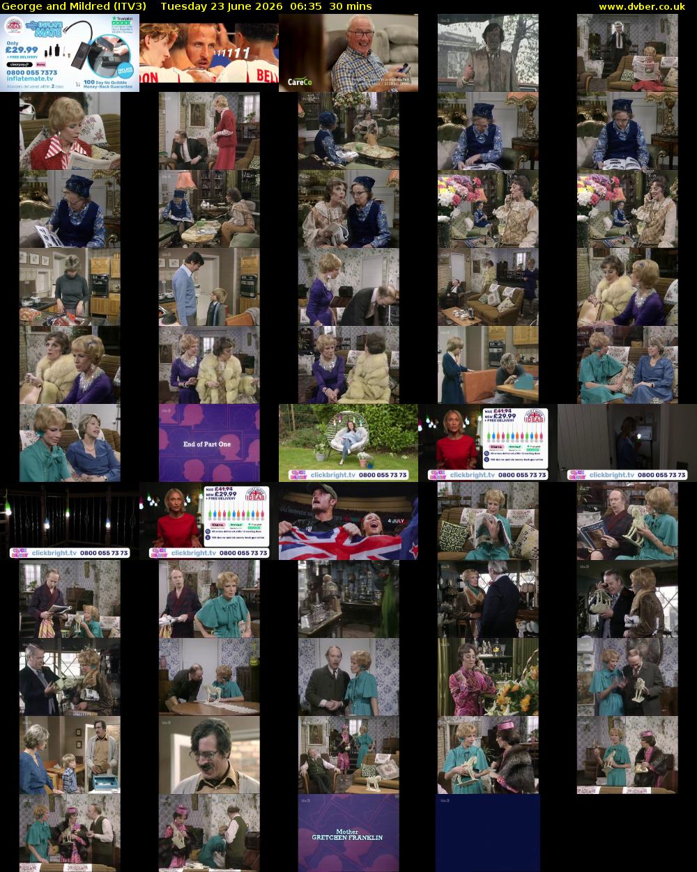 George and Mildred (ITV3) Tuesday 23 June 2026 06:35 - 07:05