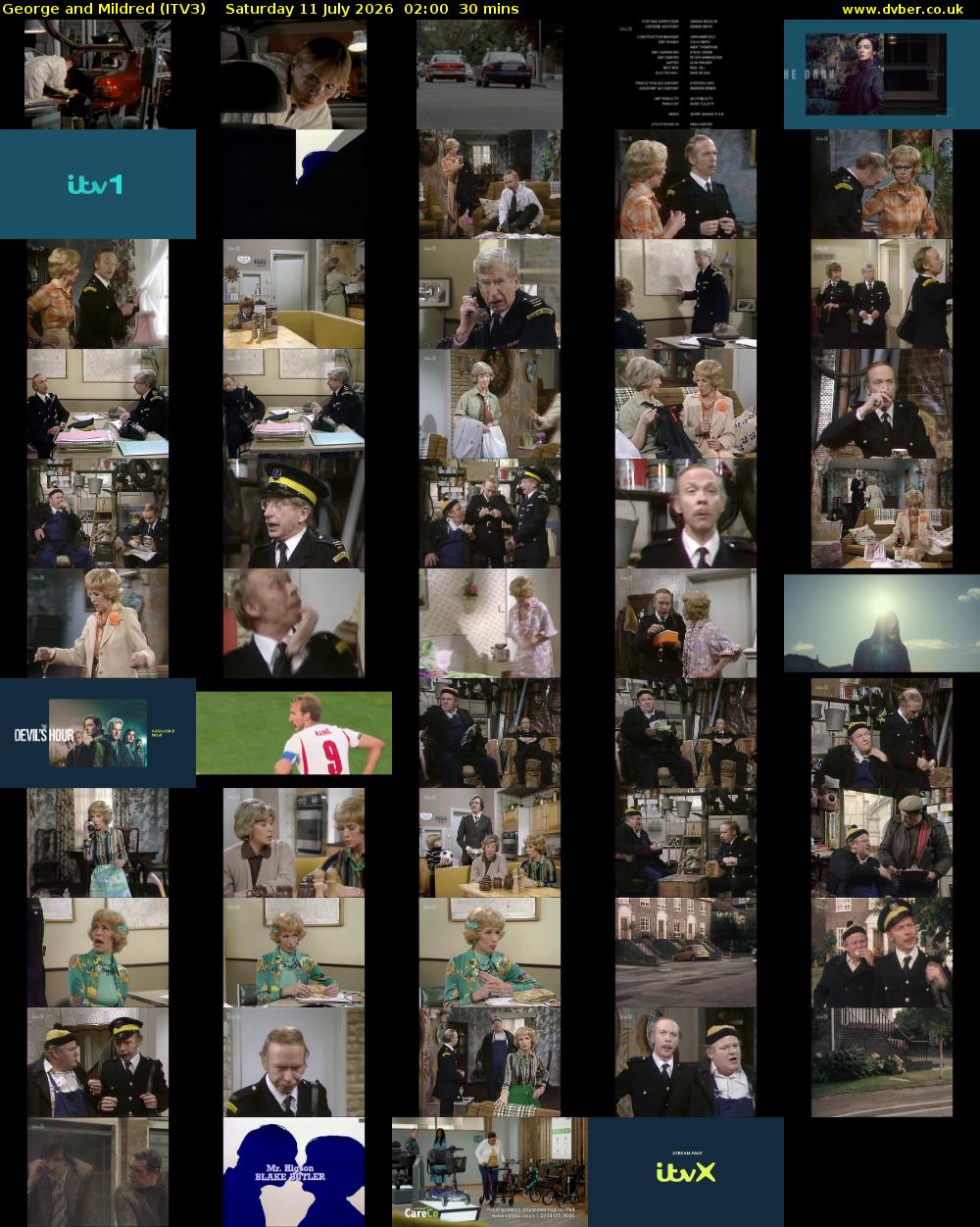 George and Mildred (ITV3) Saturday 11 July 2026 02:00 - 02:30