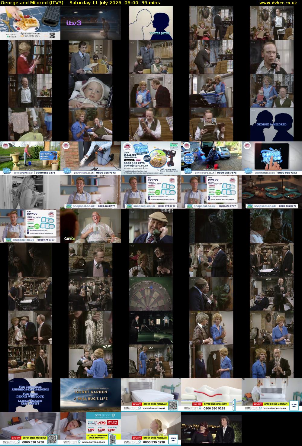 George and Mildred (ITV3) Saturday 11 July 2026 06:00 - 06:35