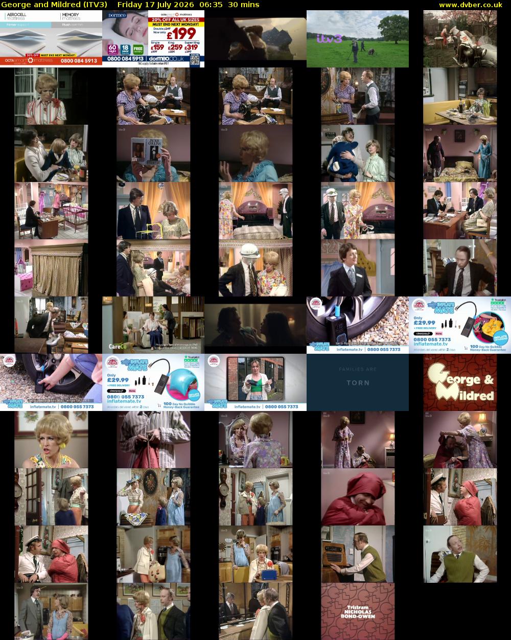 George and Mildred (ITV3) Friday 17 July 2026 06:35 - 07:05