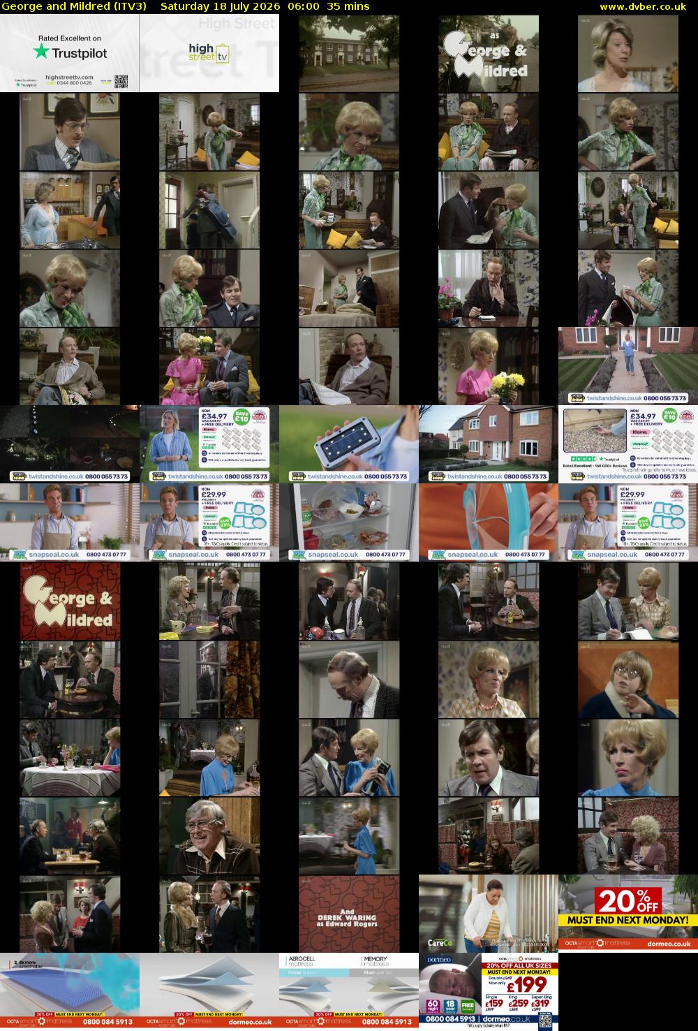 George and Mildred (ITV3) Saturday 18 July 2026 06:00 - 06:35