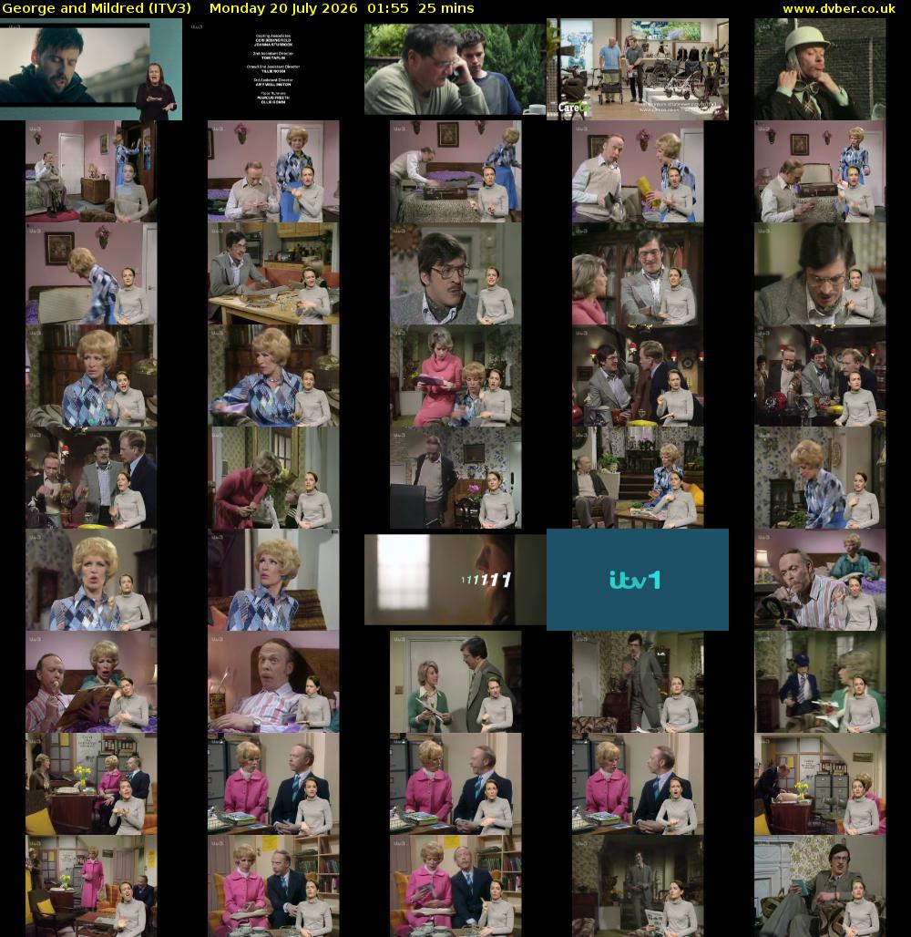 George and Mildred (ITV3) Monday 20 July 2026 01:55 - 02:20