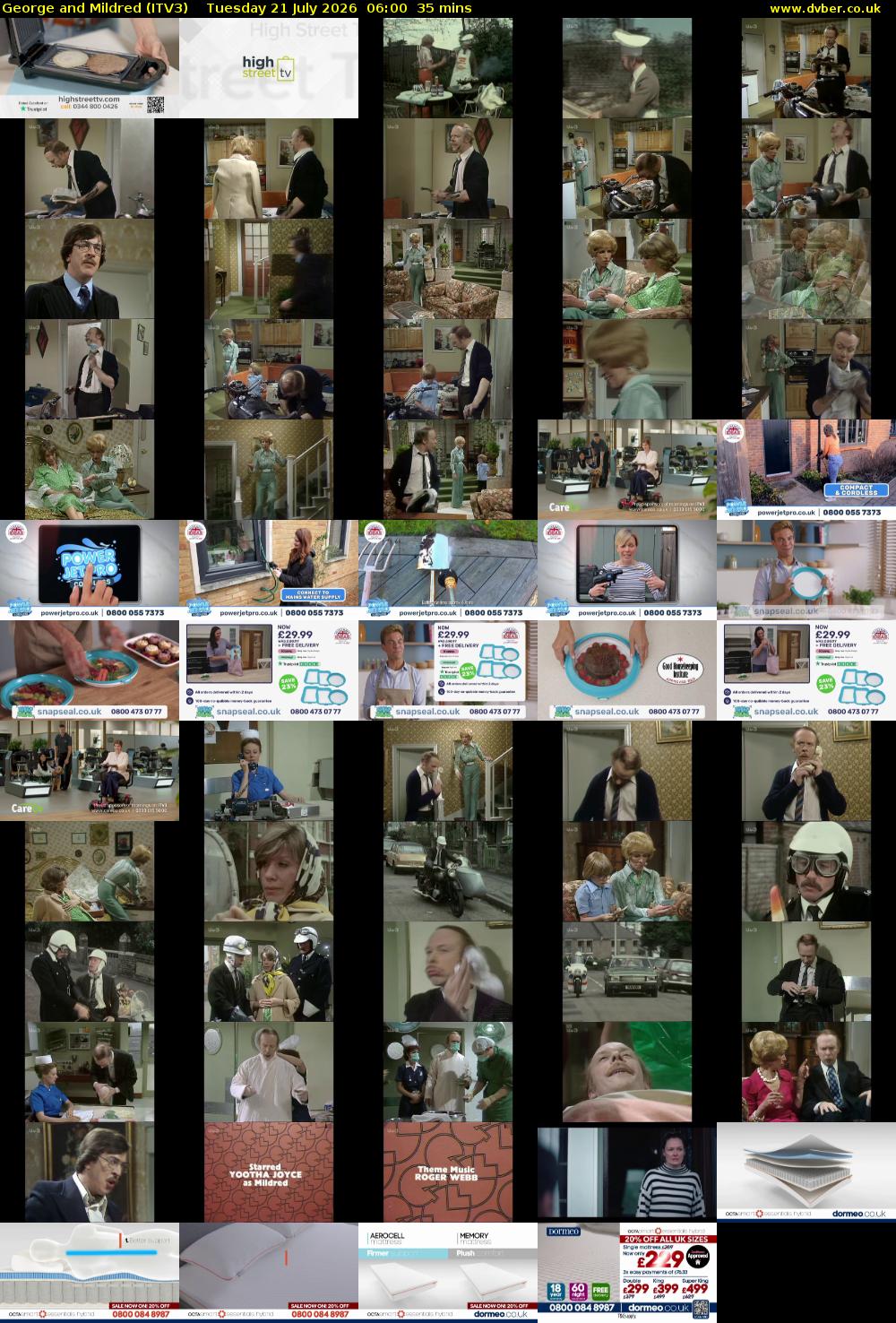 George and Mildred (ITV3) Tuesday 21 July 2026 06:00 - 06:35