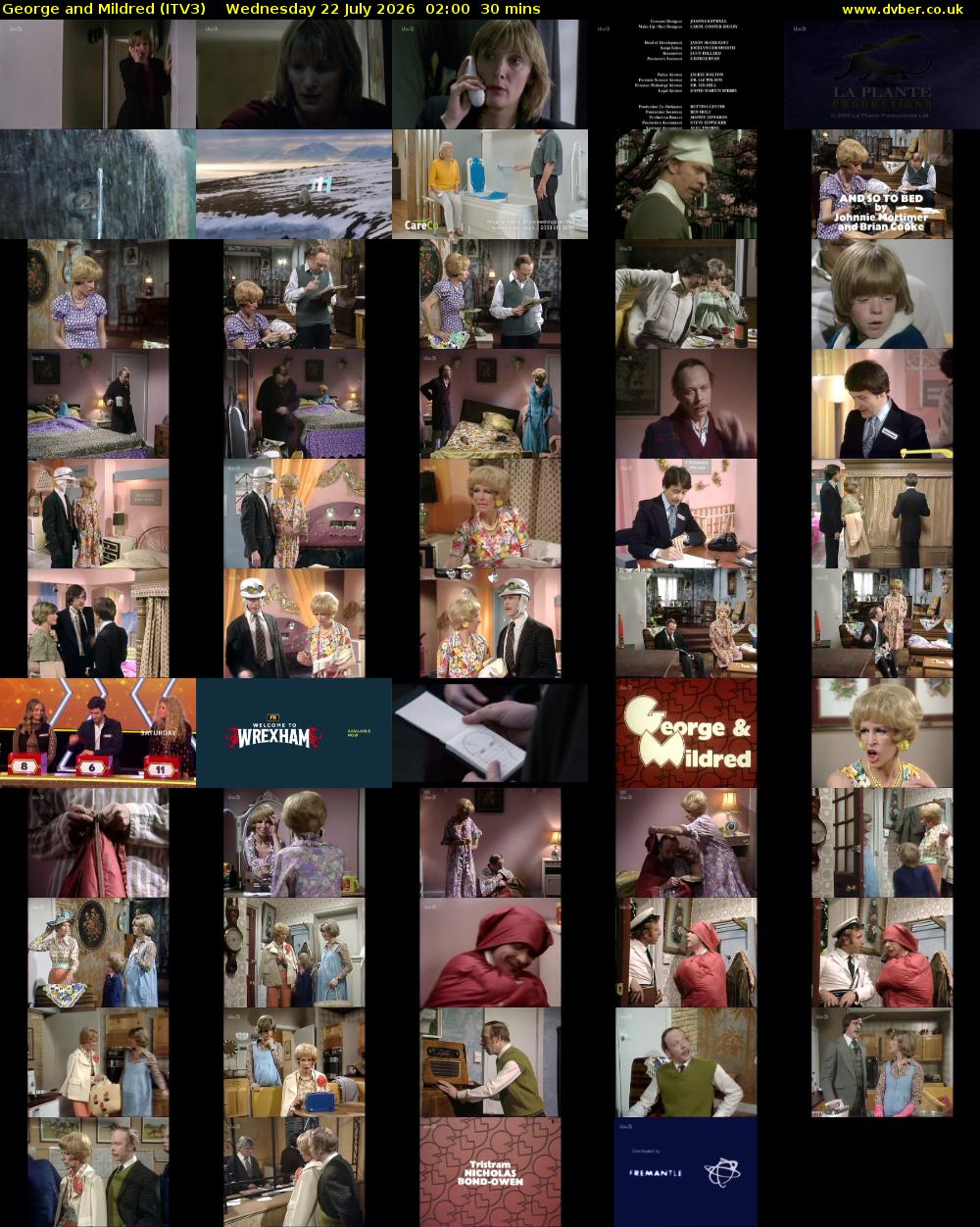 George and Mildred (ITV3) Wednesday 22 July 2026 02:00 - 02:30