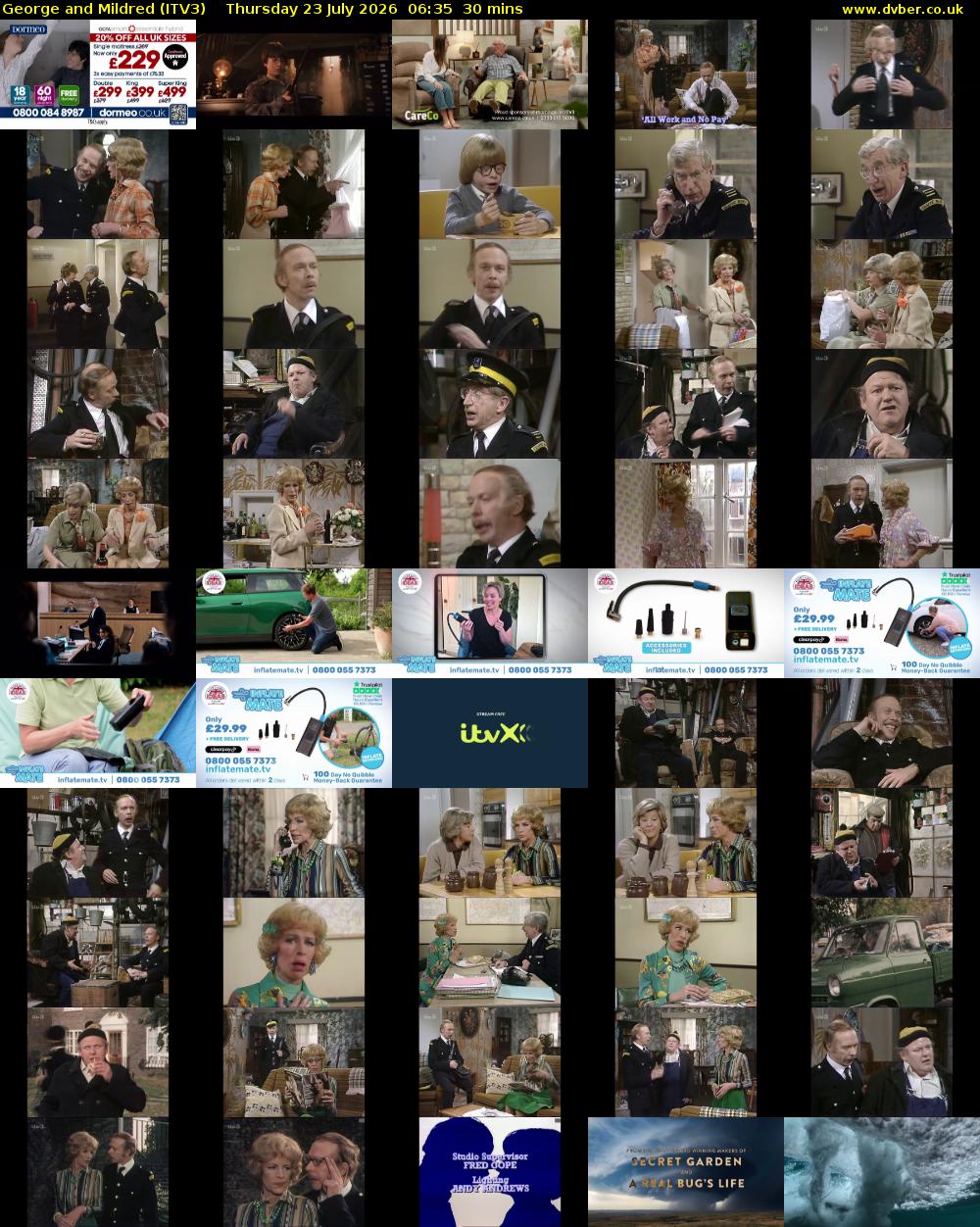 George and Mildred (ITV3) Thursday 23 July 2026 06:35 - 07:05