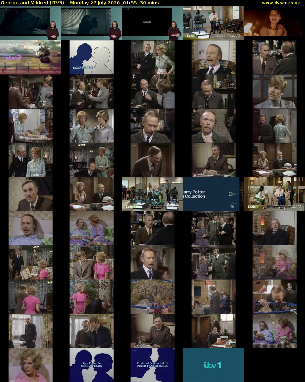 George and Mildred (ITV3) Monday 27 July 2026 01:55 - 02:25