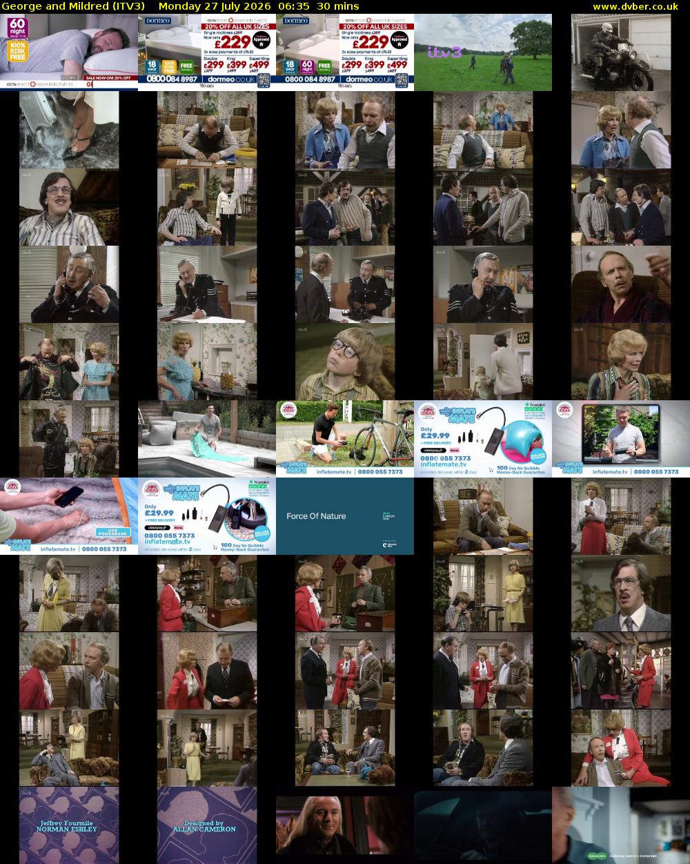 George and Mildred (ITV3) Monday 27 July 2026 06:35 - 07:05