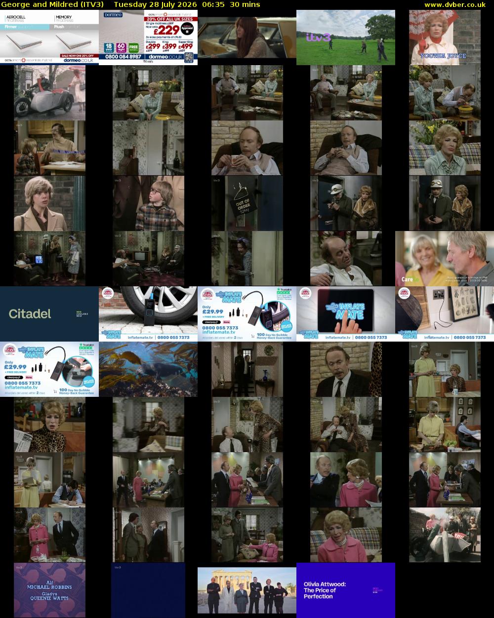 George and Mildred (ITV3) Tuesday 28 July 2026 06:35 - 07:05