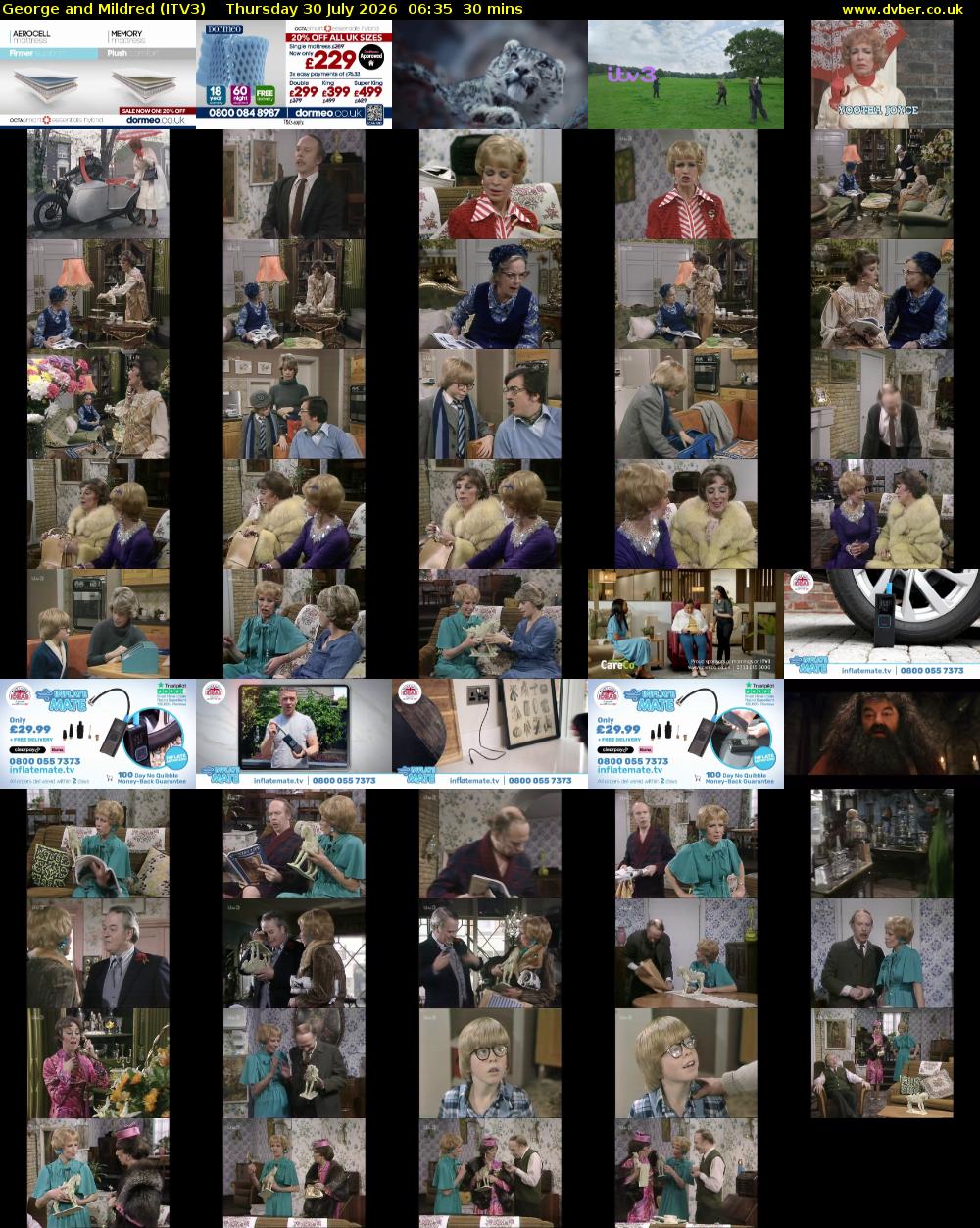 George and Mildred (ITV3) Thursday 30 July 2026 06:35 - 07:05
