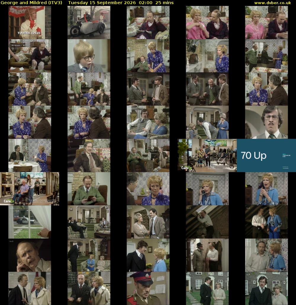 George and Mildred (ITV3) Tuesday 15 September 2026 02:00 - 02:25