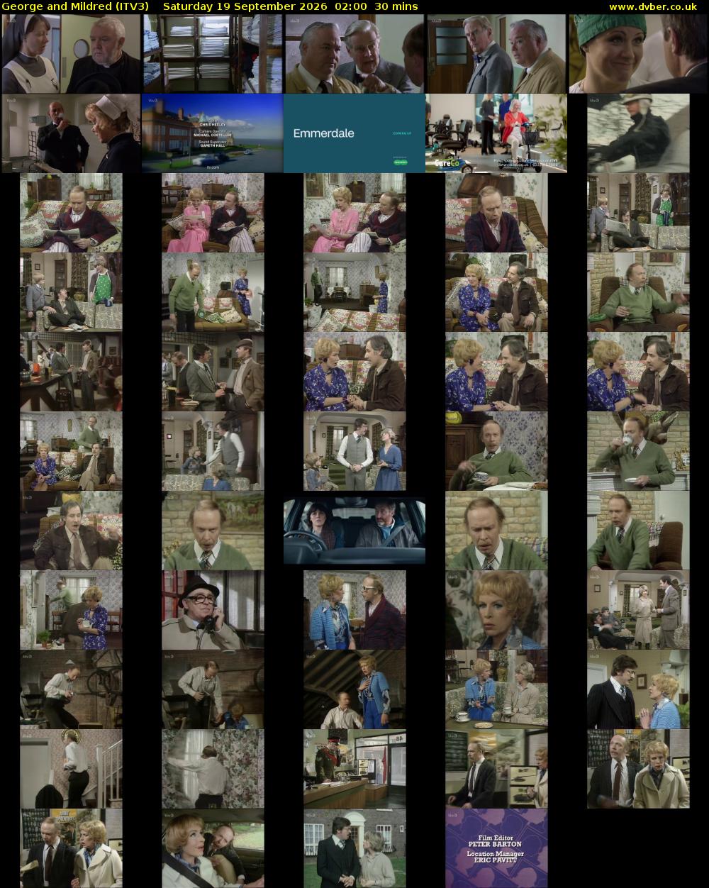 George and Mildred (ITV3) Saturday 19 September 2026 02:00 - 02:30