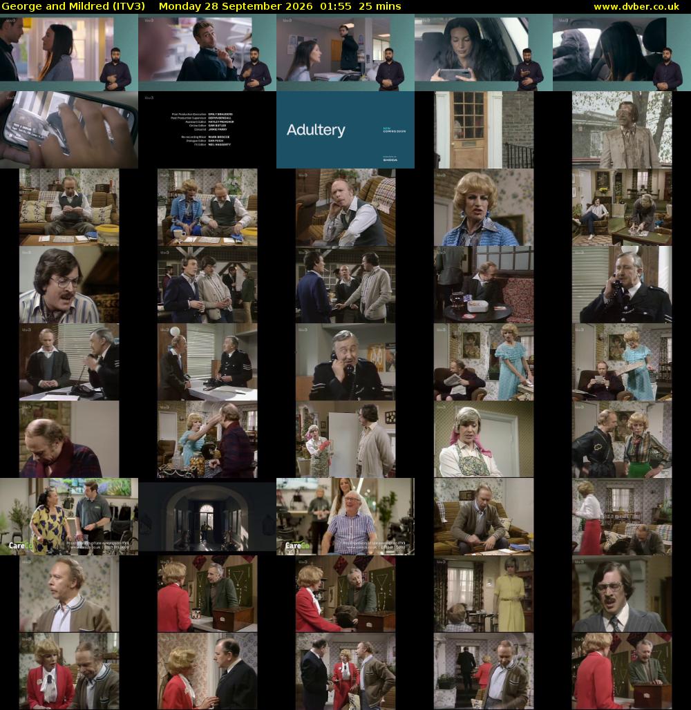 George and Mildred (ITV3) Monday 28 September 2026 01:55 - 02:20