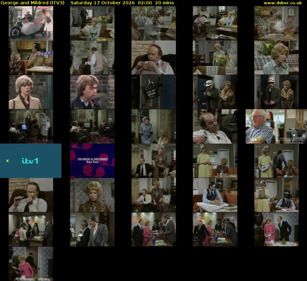 George and Mildred (ITV3) Saturday 17 October 2026 02:00 - 02:20