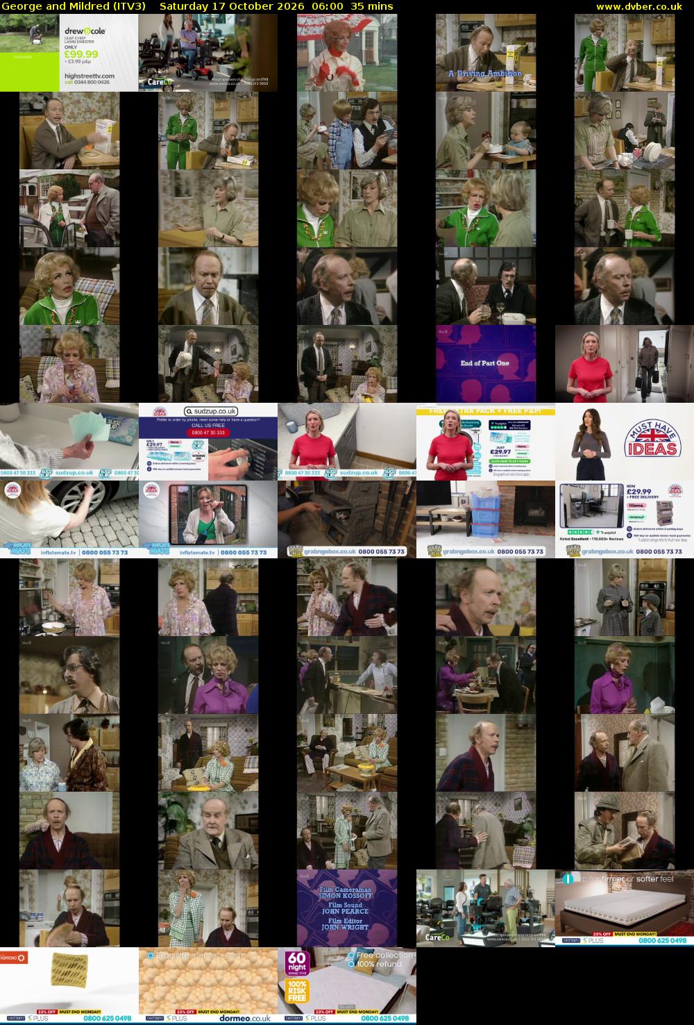 George and Mildred (ITV3) Saturday 17 October 2026 06:00 - 06:35