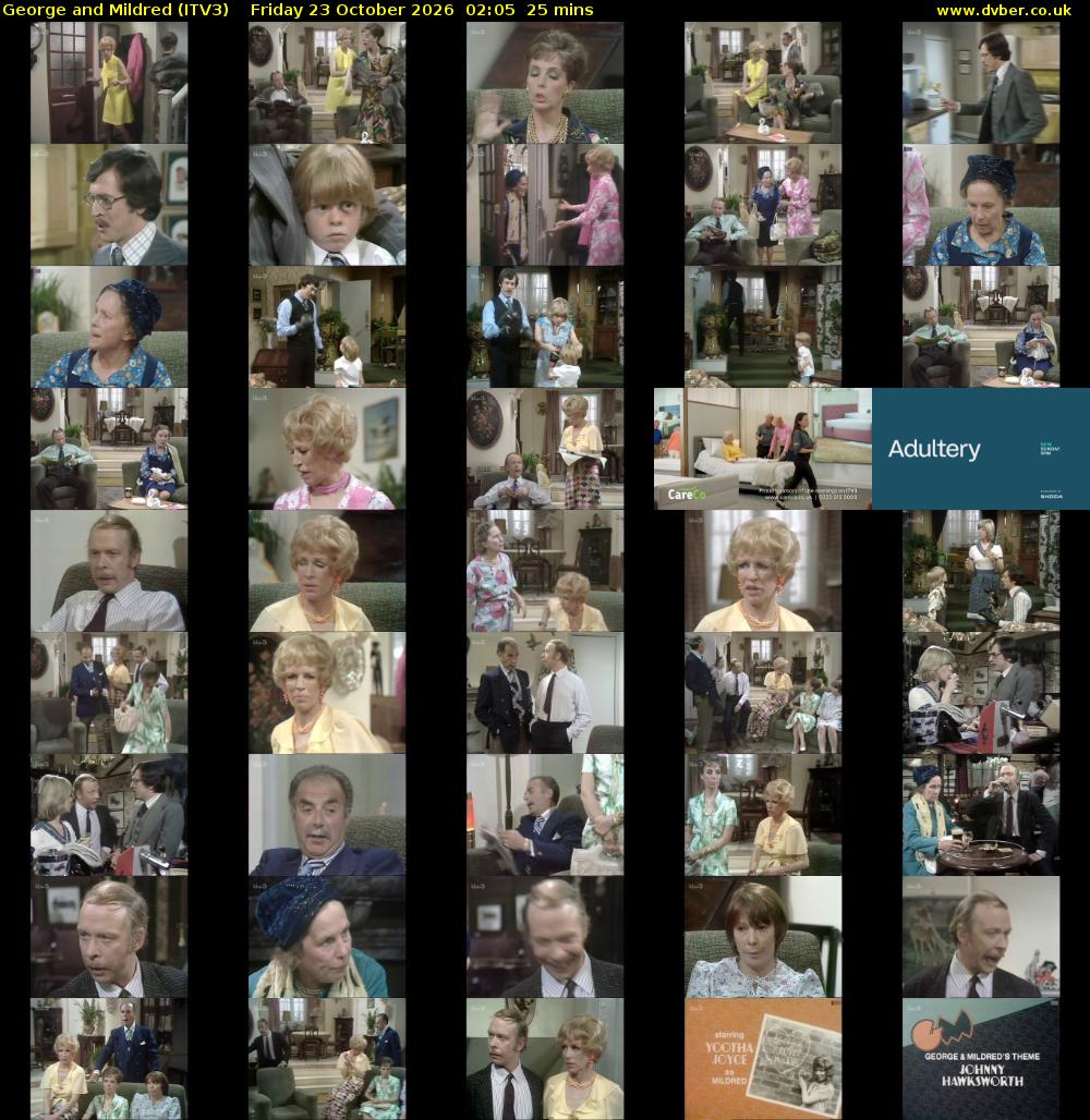 George and Mildred (ITV3) Friday 23 October 2026 02:05 - 02:30