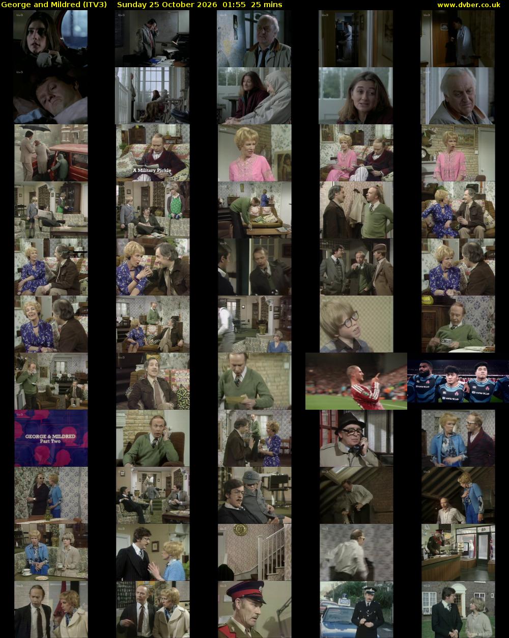 George and Mildred (ITV3) Sunday 25 October 2026 01:55 - 02:20