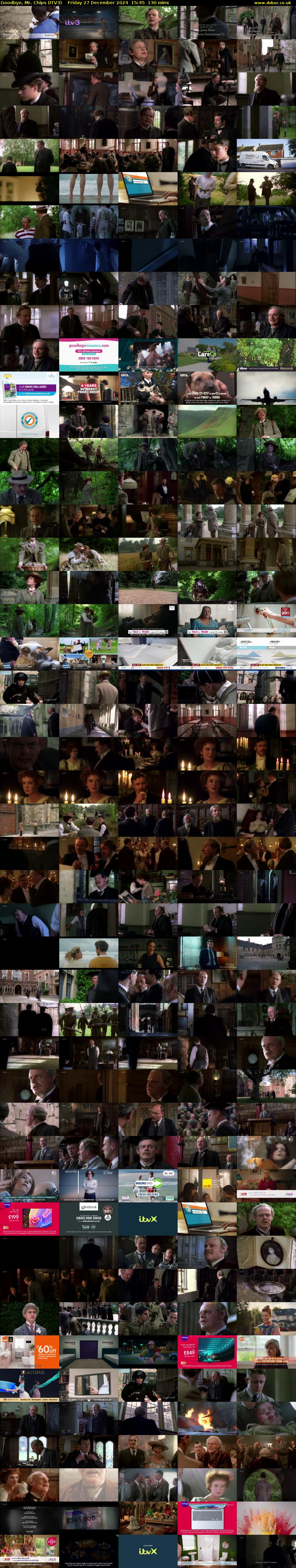 Goodbye, Mr. Chips (ITV3) Friday 27 December 2024 15:45 - 17:55