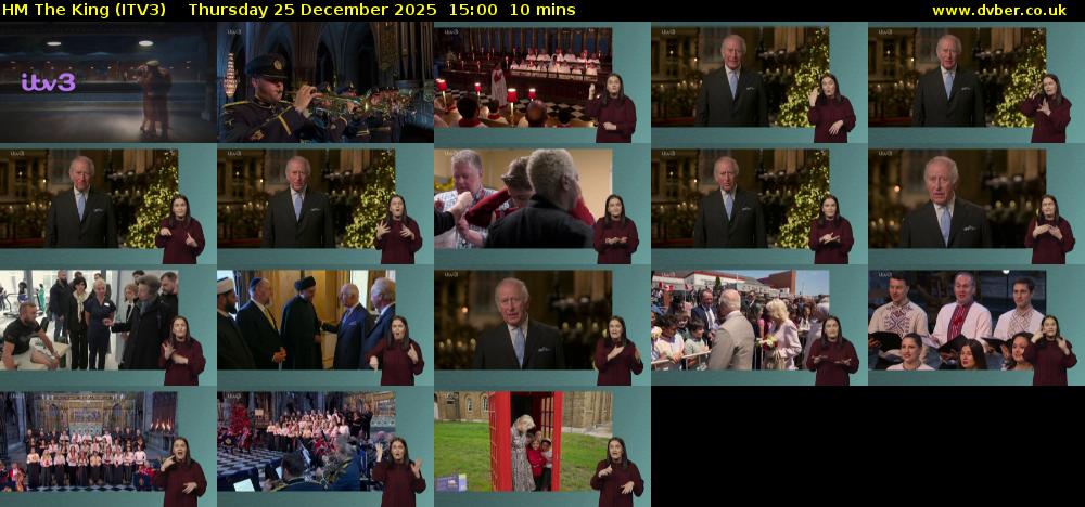 HM The King (ITV3) Thursday 25 December 2025 15:00 - 15:10
