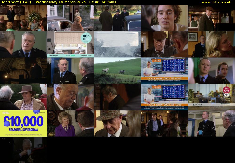 Heartbeat (ITV3) Wednesday 19 March 2025 12:40 - 13:40