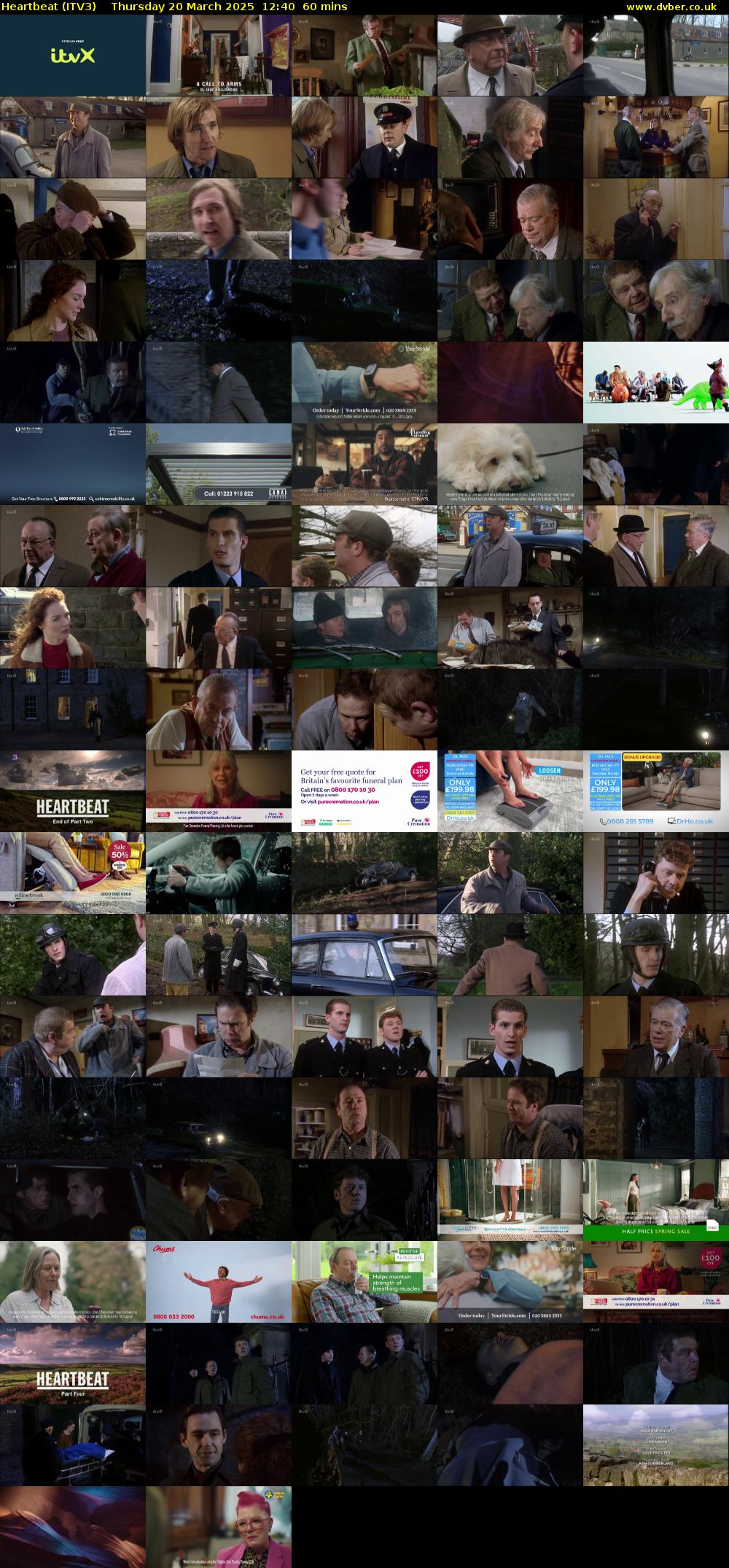 Heartbeat (ITV3) Thursday 20 March 2025 12:40 - 13:40