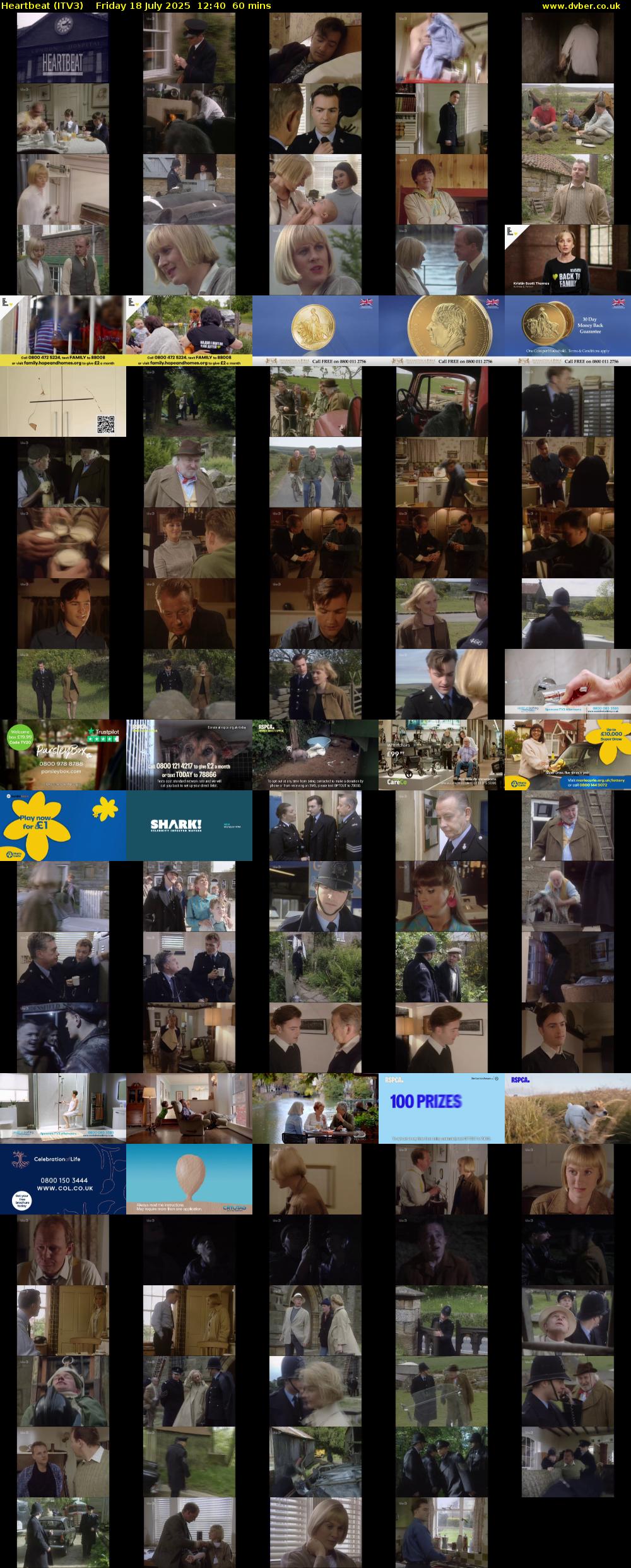 Heartbeat (ITV3) Friday 18 July 2025 12:40 - 13:40