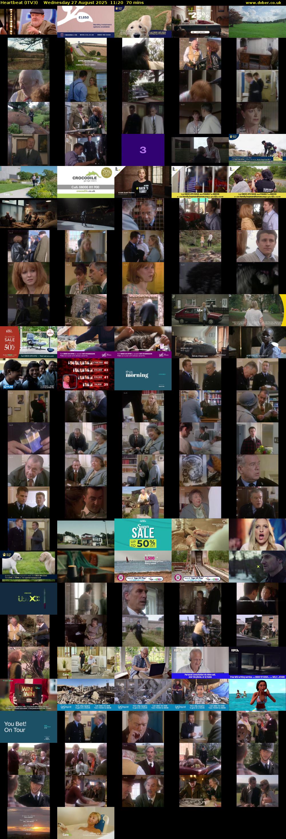 Heartbeat (ITV3) Wednesday 27 August 2025 11:20 - 12:30