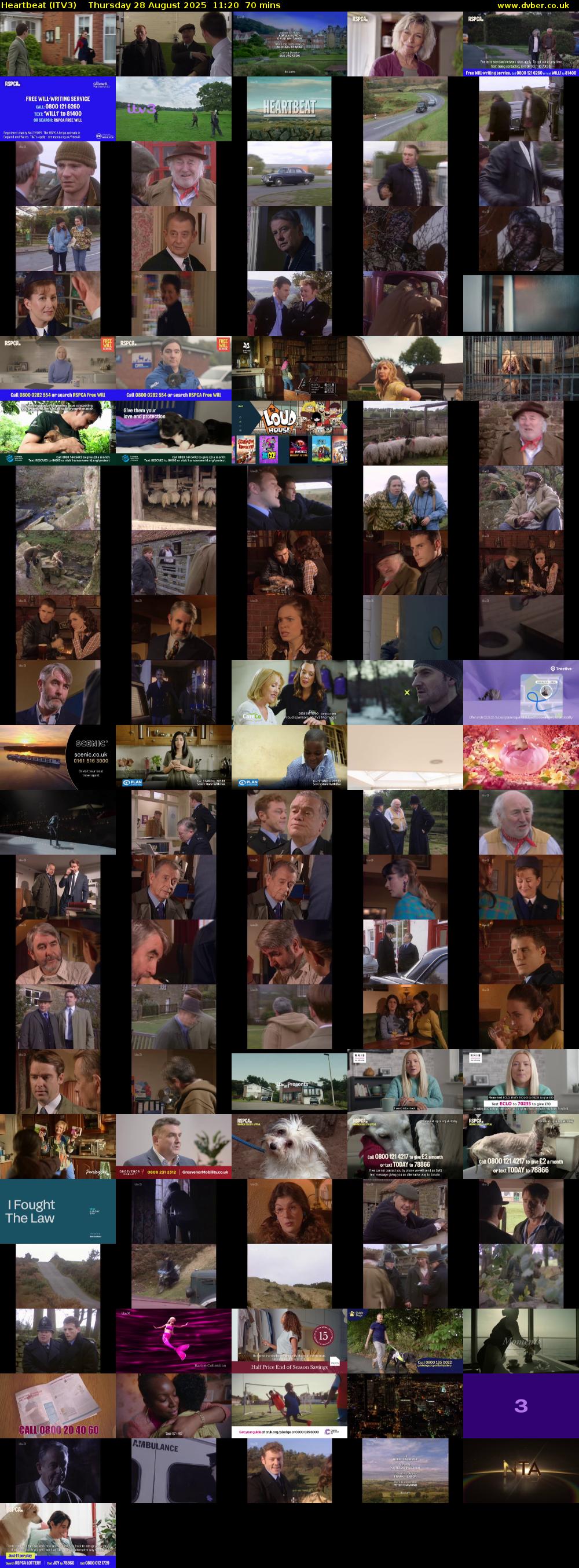 Heartbeat (ITV3) Thursday 28 August 2025 11:20 - 12:30