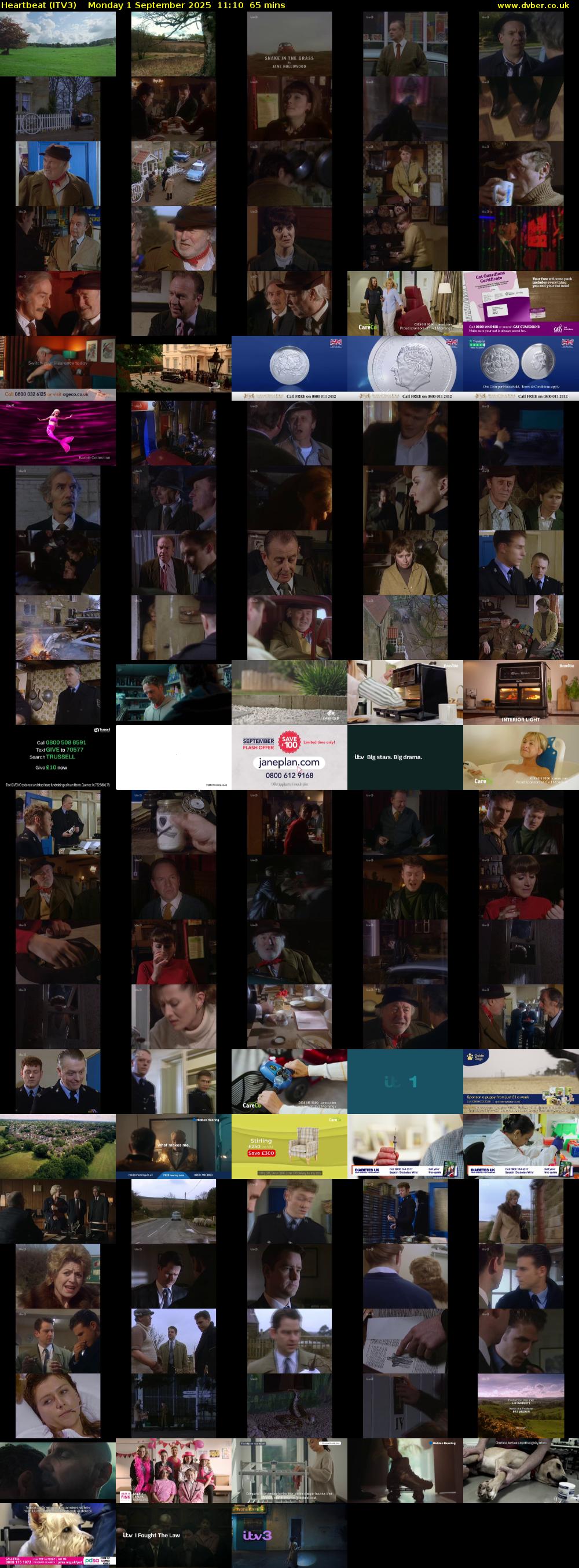 Heartbeat (ITV3) Monday 1 September 2025 11:10 - 12:15