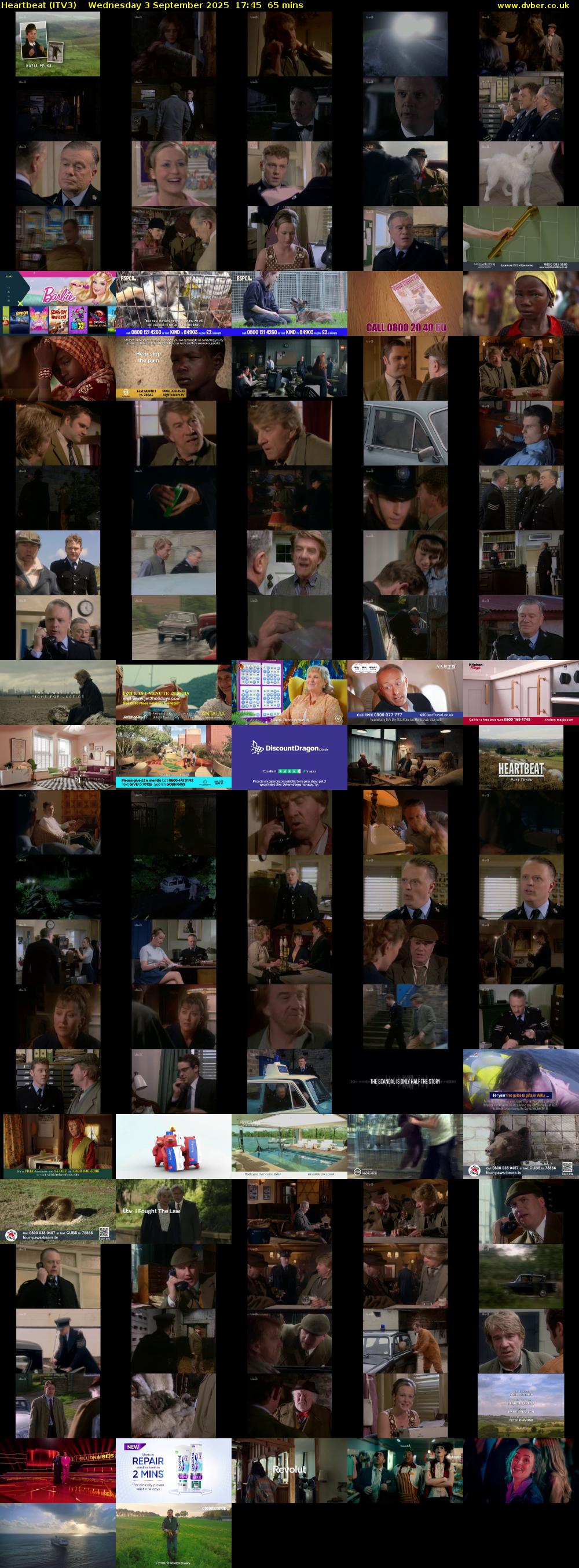 Heartbeat (ITV3) Wednesday 3 September 2025 17:45 - 18:50