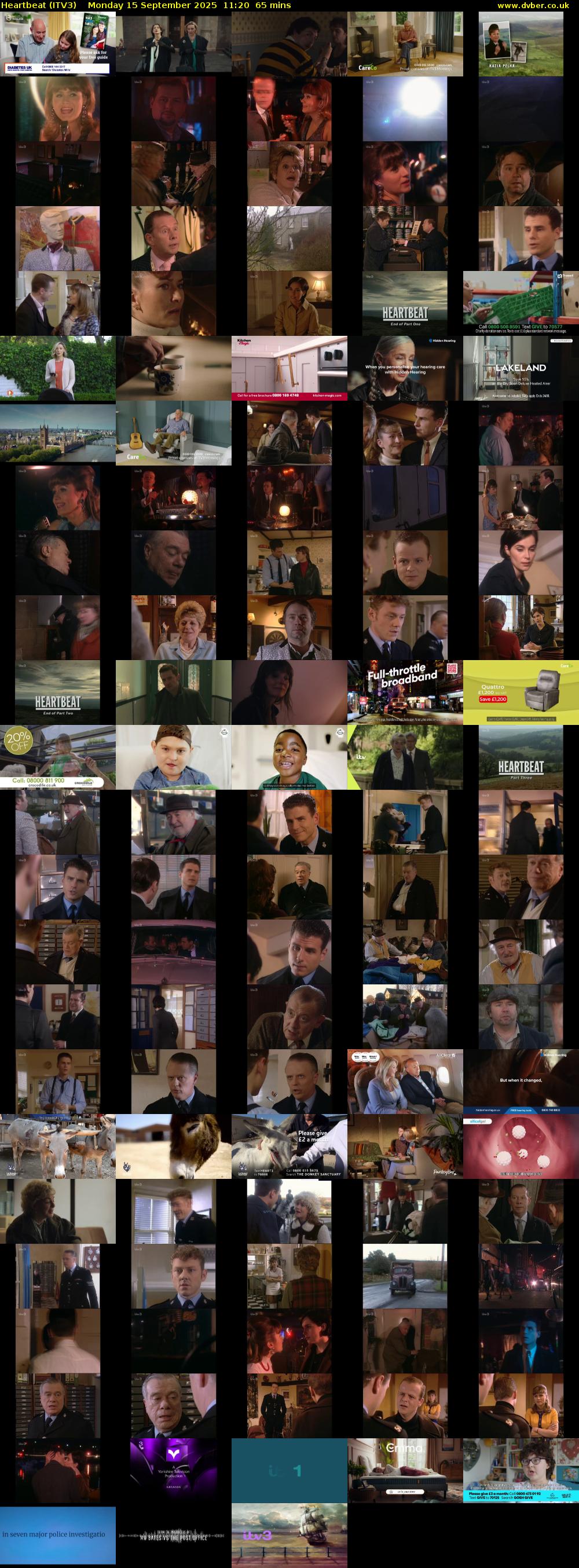 Heartbeat (ITV3) Monday 15 September 2025 11:20 - 12:25