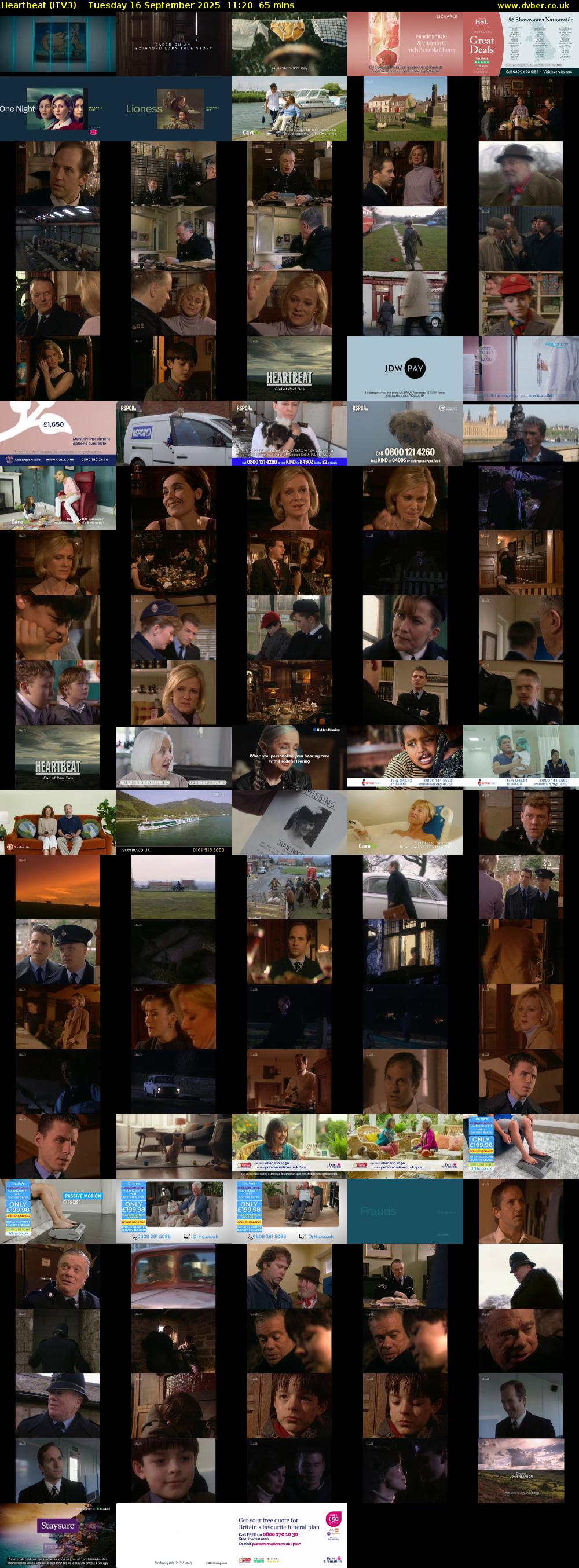 Heartbeat (ITV3) Tuesday 16 September 2025 11:20 - 12:25