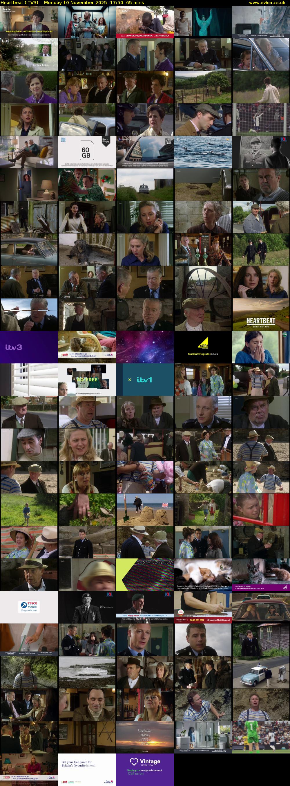 Heartbeat (ITV3) Monday 10 November 2025 17:50 - 18:55