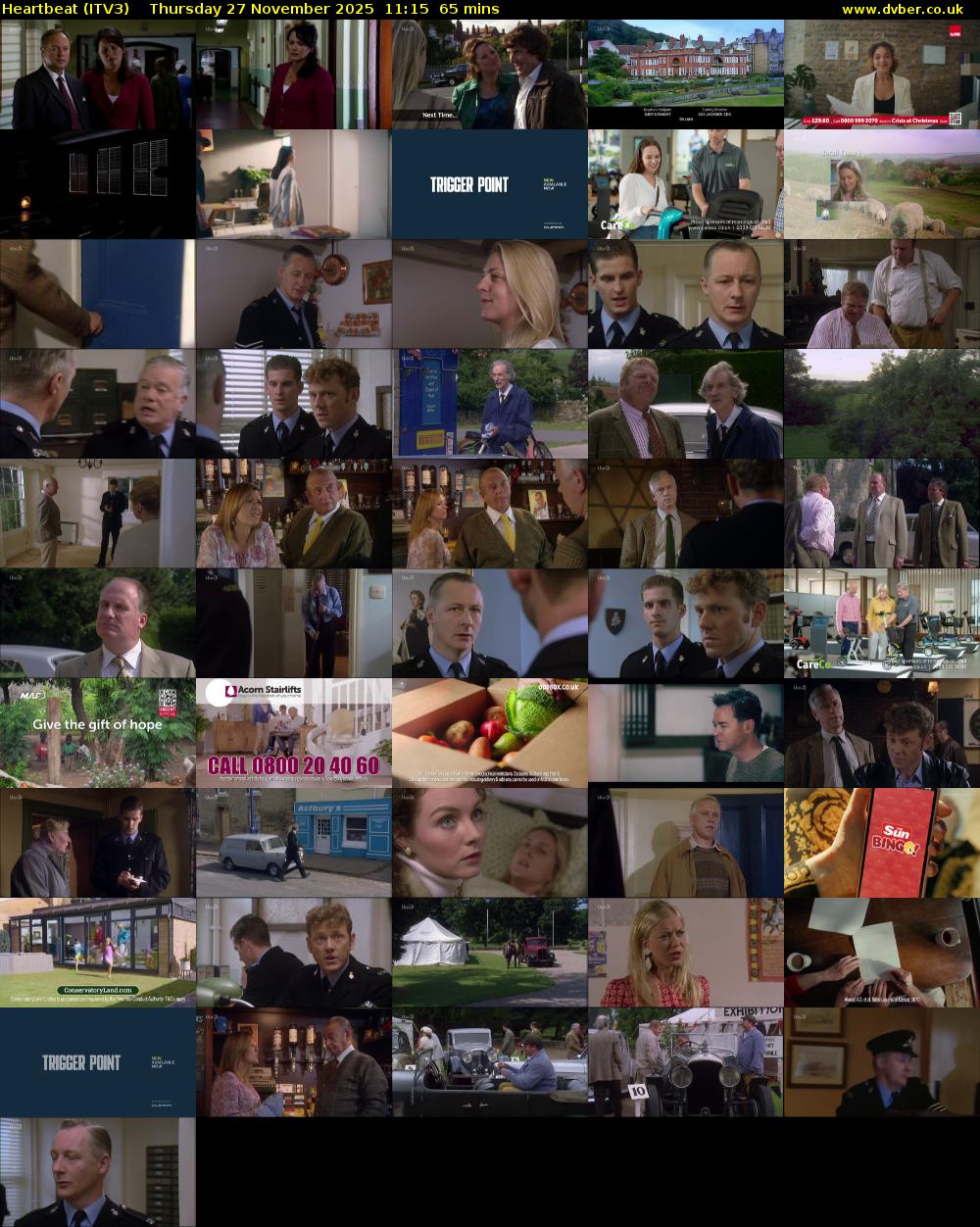 Heartbeat (ITV3) Thursday 27 November 2025 11:15 - 12:20