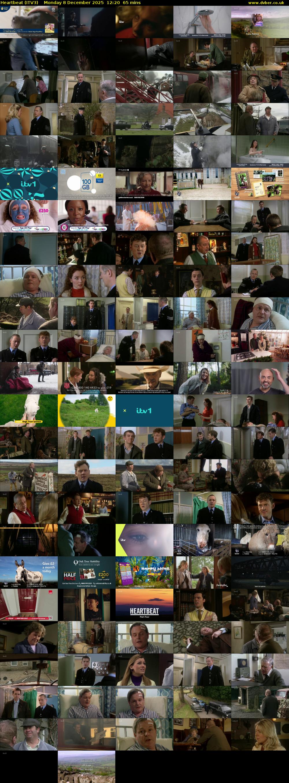 Heartbeat (ITV3) Monday 8 December 2025 12:20 - 13:25