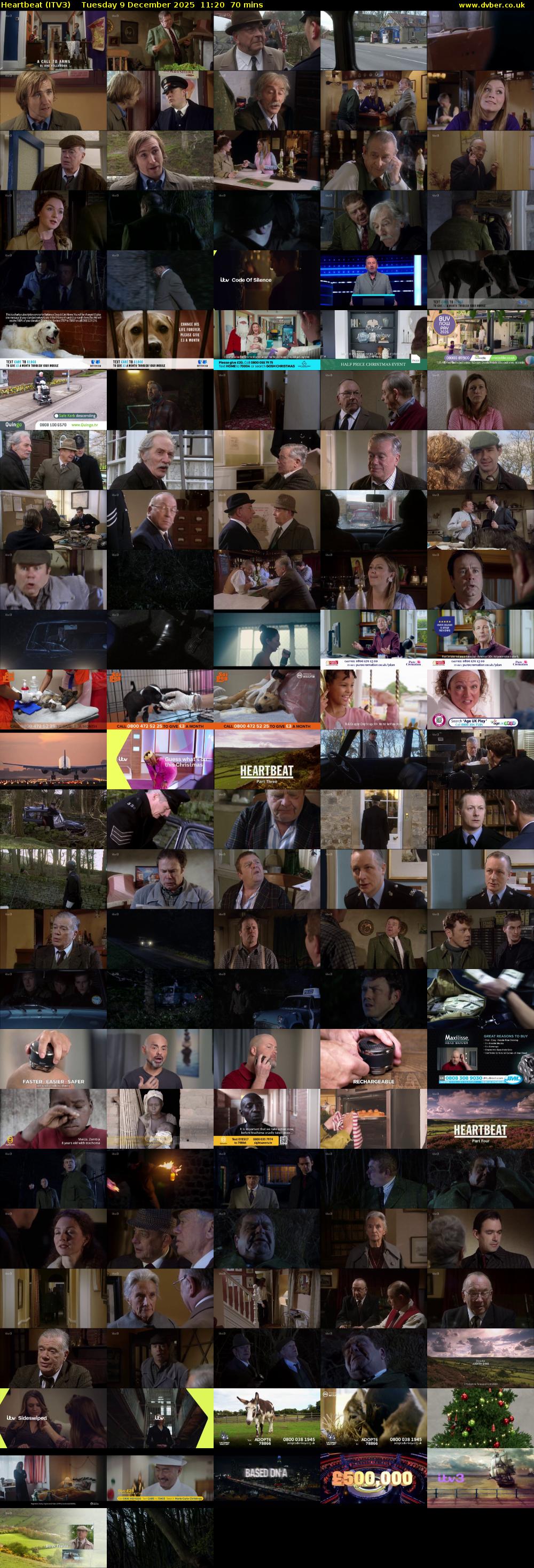 Heartbeat (ITV3) Tuesday 9 December 2025 11:20 - 12:30