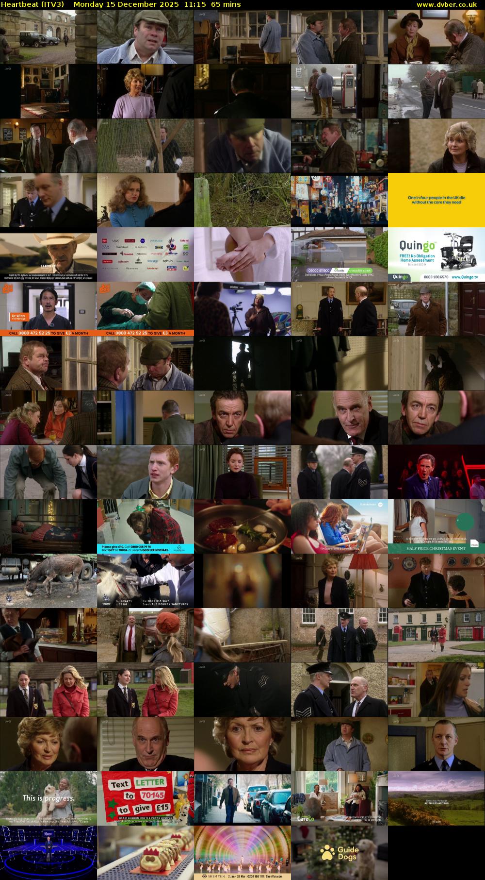 Heartbeat (ITV3) Monday 15 December 2025 11:15 - 12:20