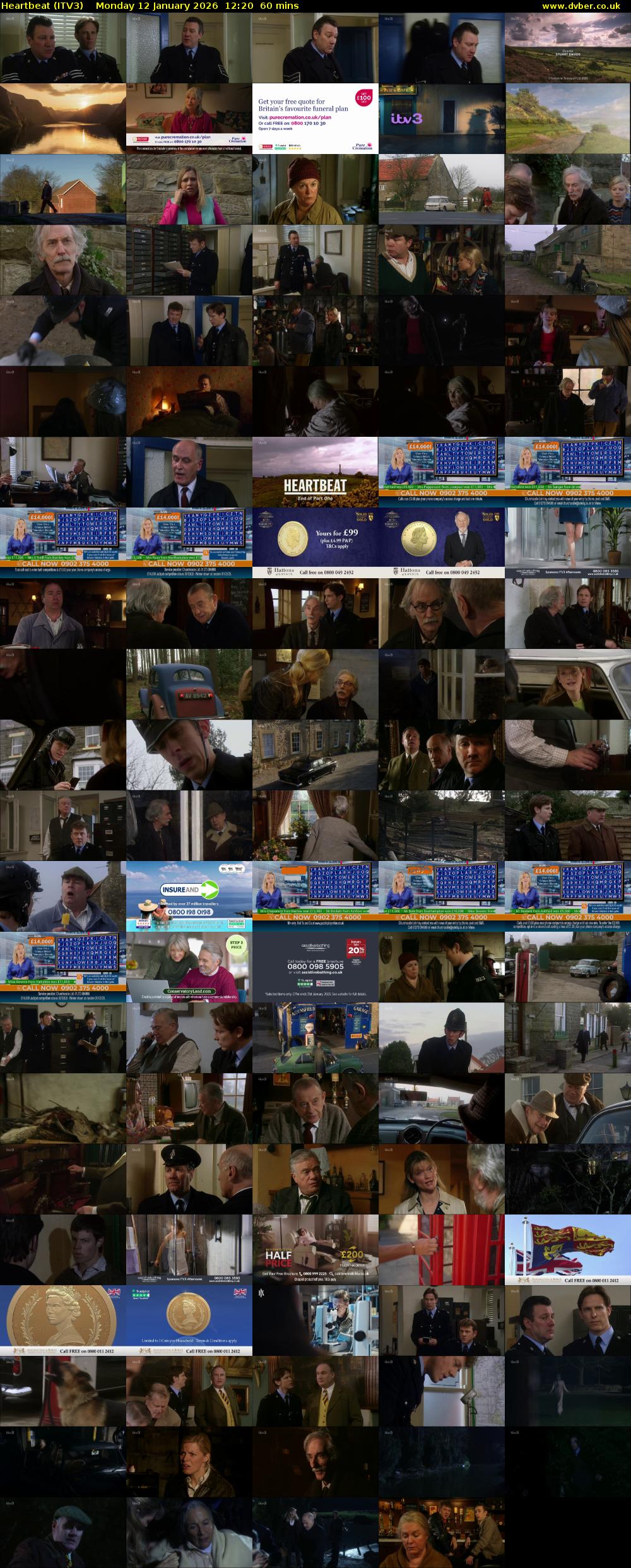 Heartbeat (ITV3) Monday 12 January 2026 12:20 - 13:20