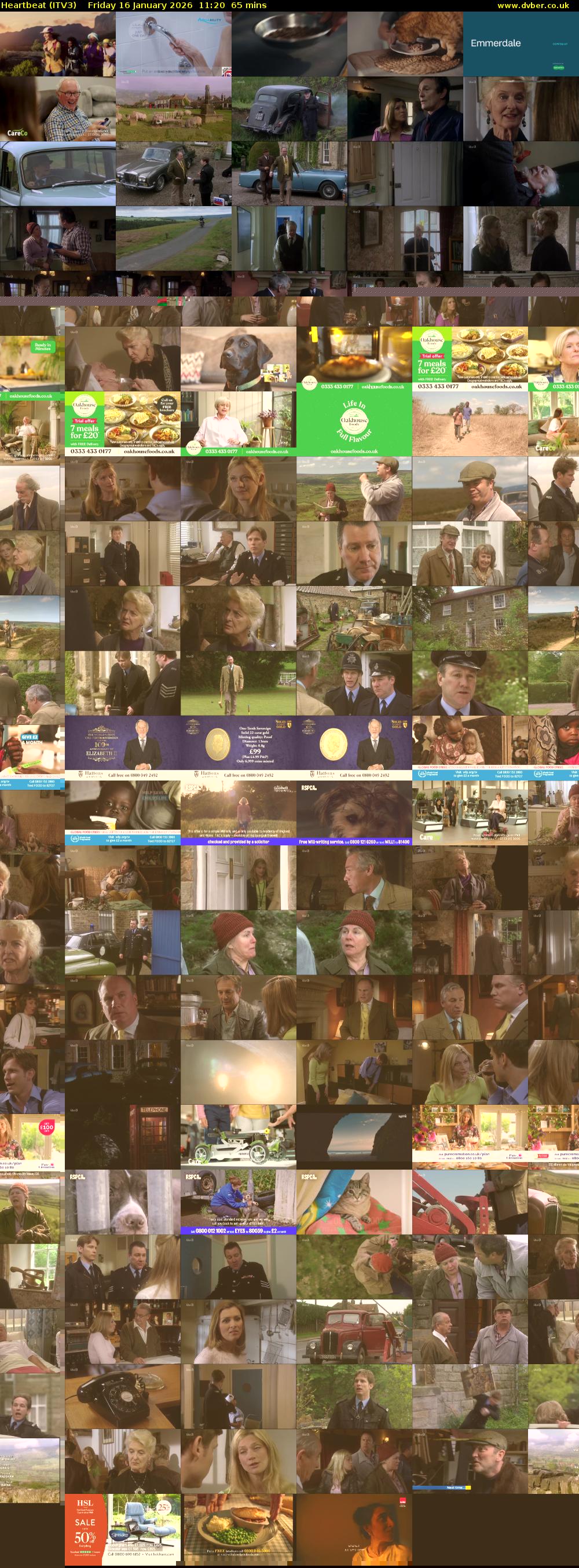 Heartbeat (ITV3) Friday 16 January 2026 11:20 - 12:25