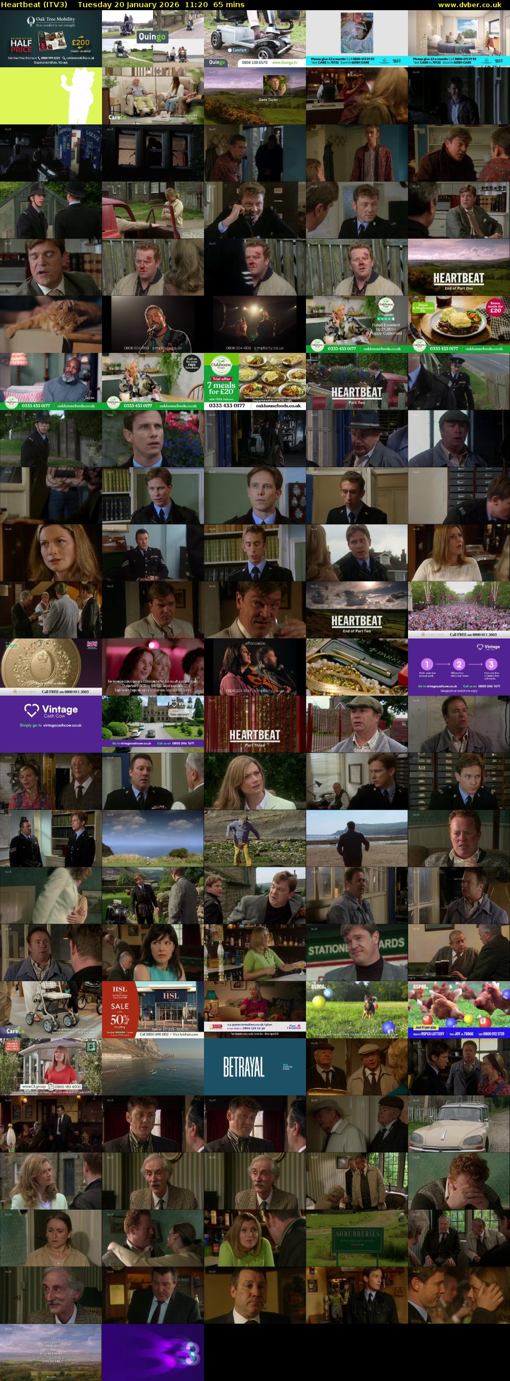 Heartbeat (ITV3) Tuesday 20 January 2026 11:20 - 12:25
