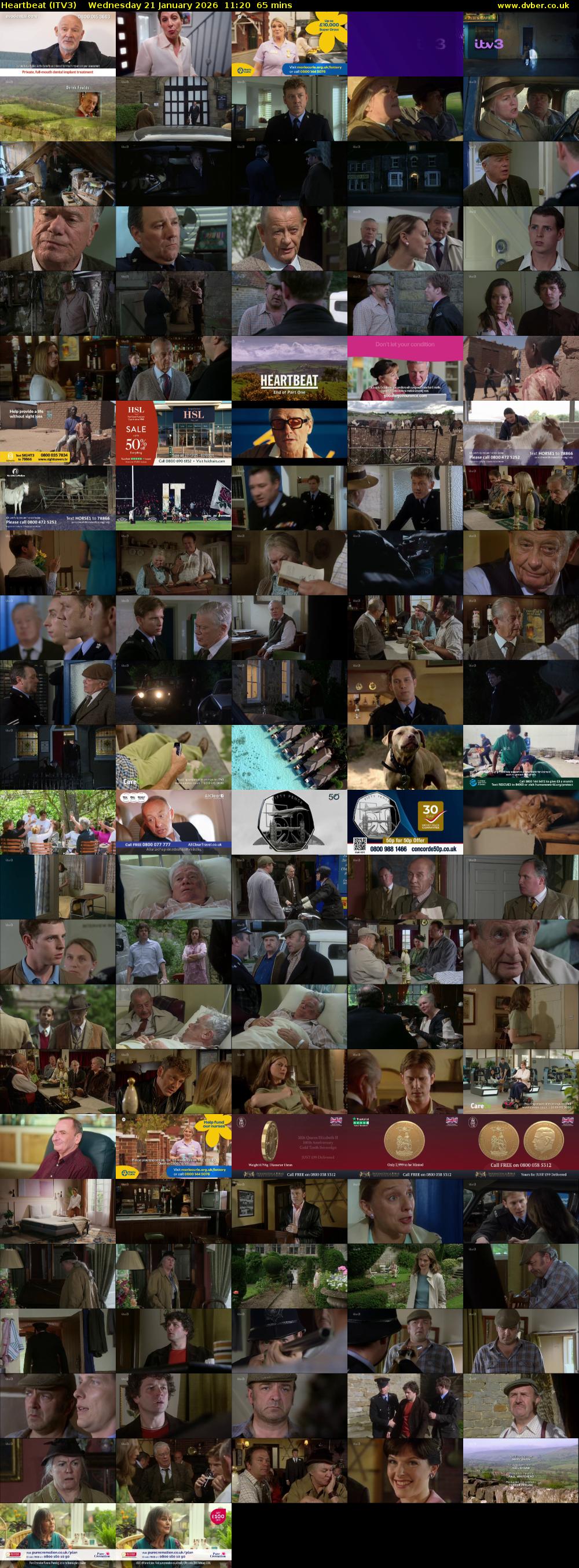 Heartbeat (ITV3) Wednesday 21 January 2026 11:20 - 12:25