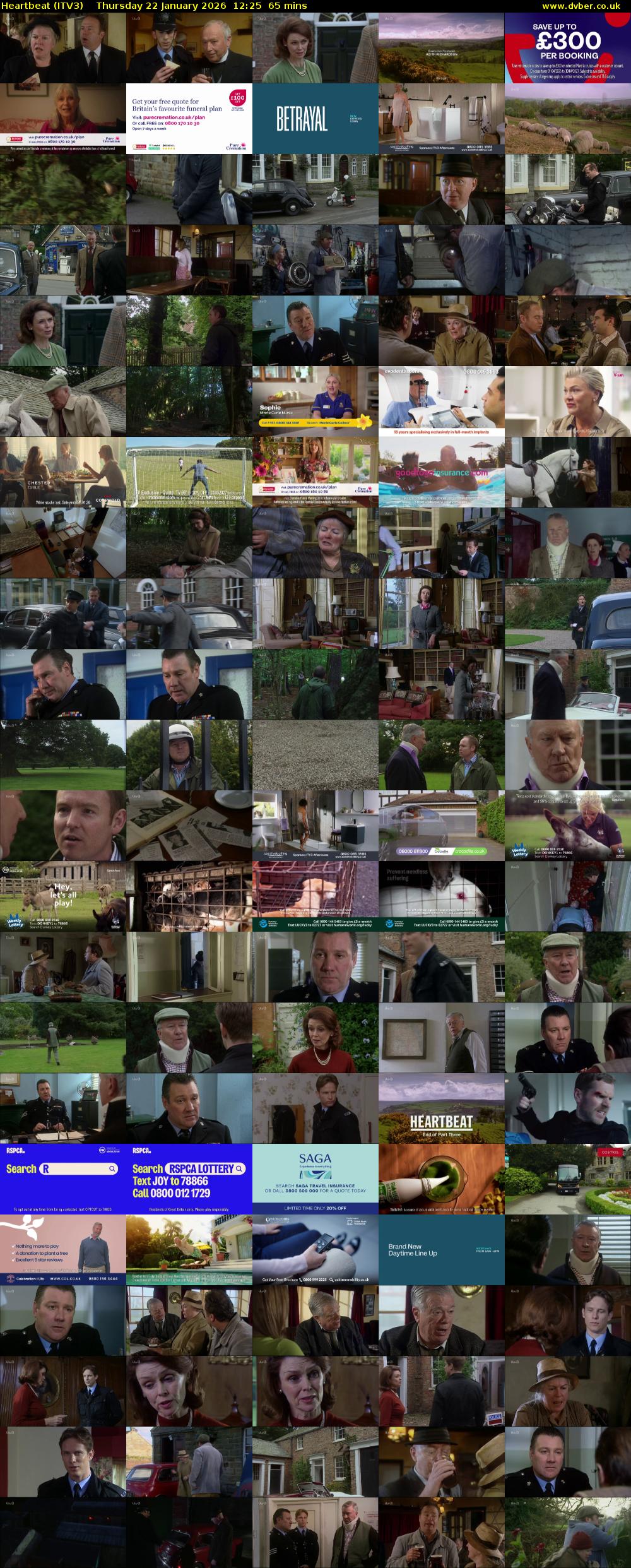 Heartbeat (ITV3) Thursday 22 January 2026 12:25 - 13:30