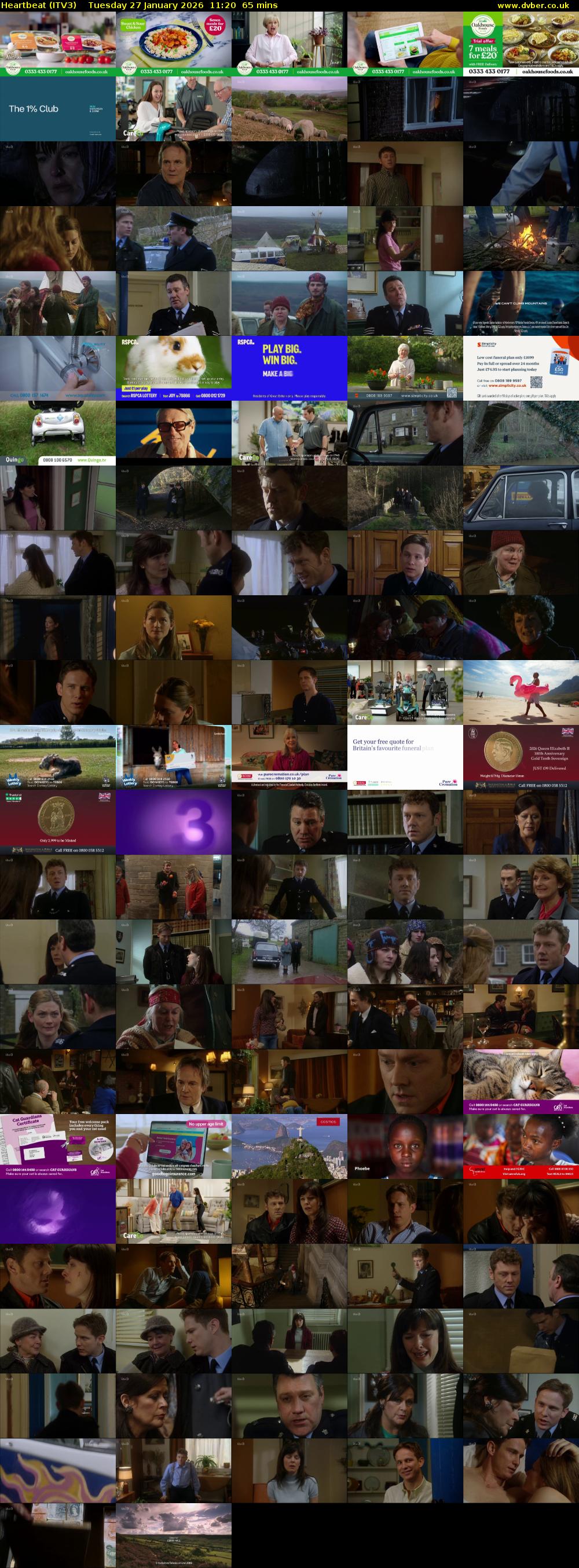 Heartbeat (ITV3) Tuesday 27 January 2026 11:20 - 12:25