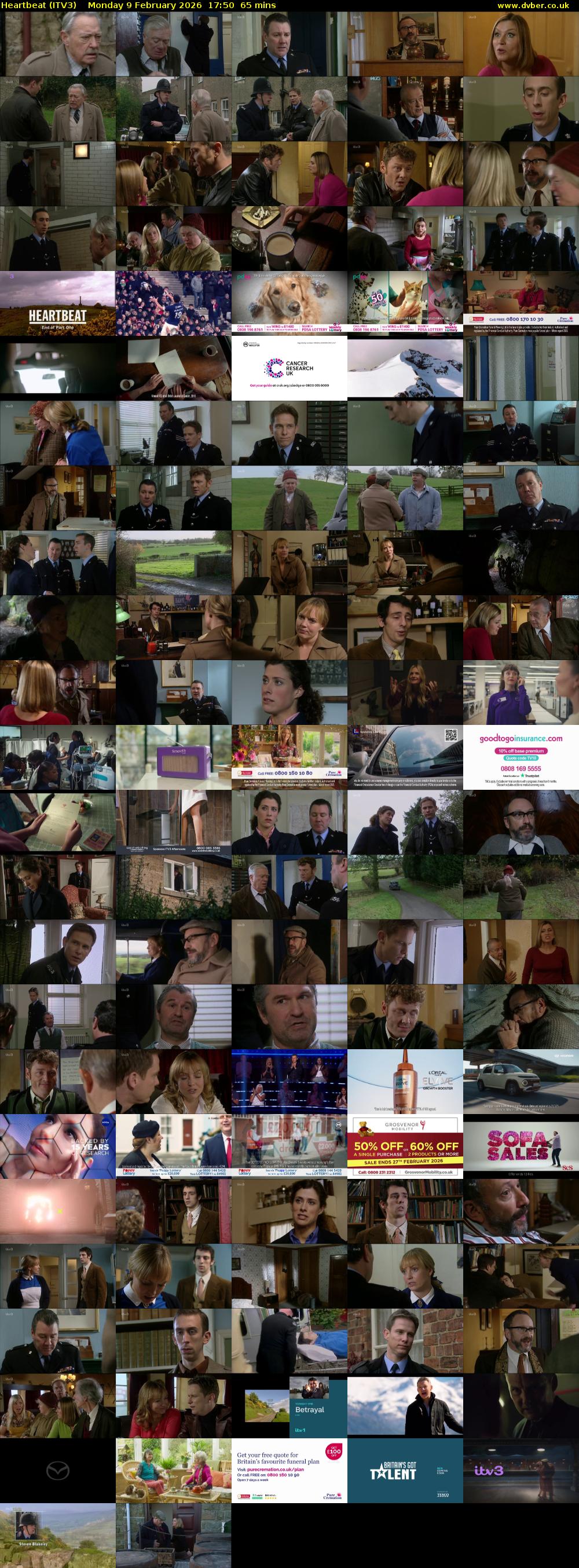 Heartbeat (ITV3) Monday 9 February 2026 17:50 - 18:55